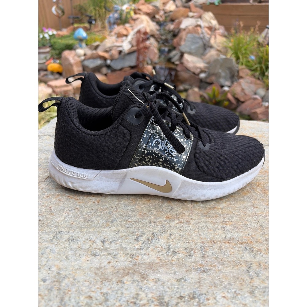 Nike Renew In-Season TR 10 Black Gold Training Shoes CV0196-001 Mens 9.5